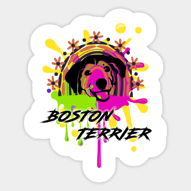 Show your love for Boston Terriers Sticker by alaarasho